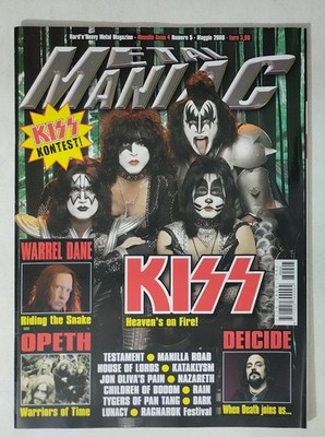 82135 METAL MANIAC 2008 a. 4 Nr. 5 - Kiss / Warrel Dane + Poster Testament