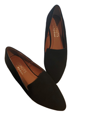 Coconuts by Matisse Loafer Flat Shoes Faux Suede Gold Heel Accents Preppy 9.5 M