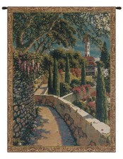 Varenna Vista Mini Arazzo Belga Arte da Parete Appeso - Decorazione Casa Nuovo 26x20 Pollici