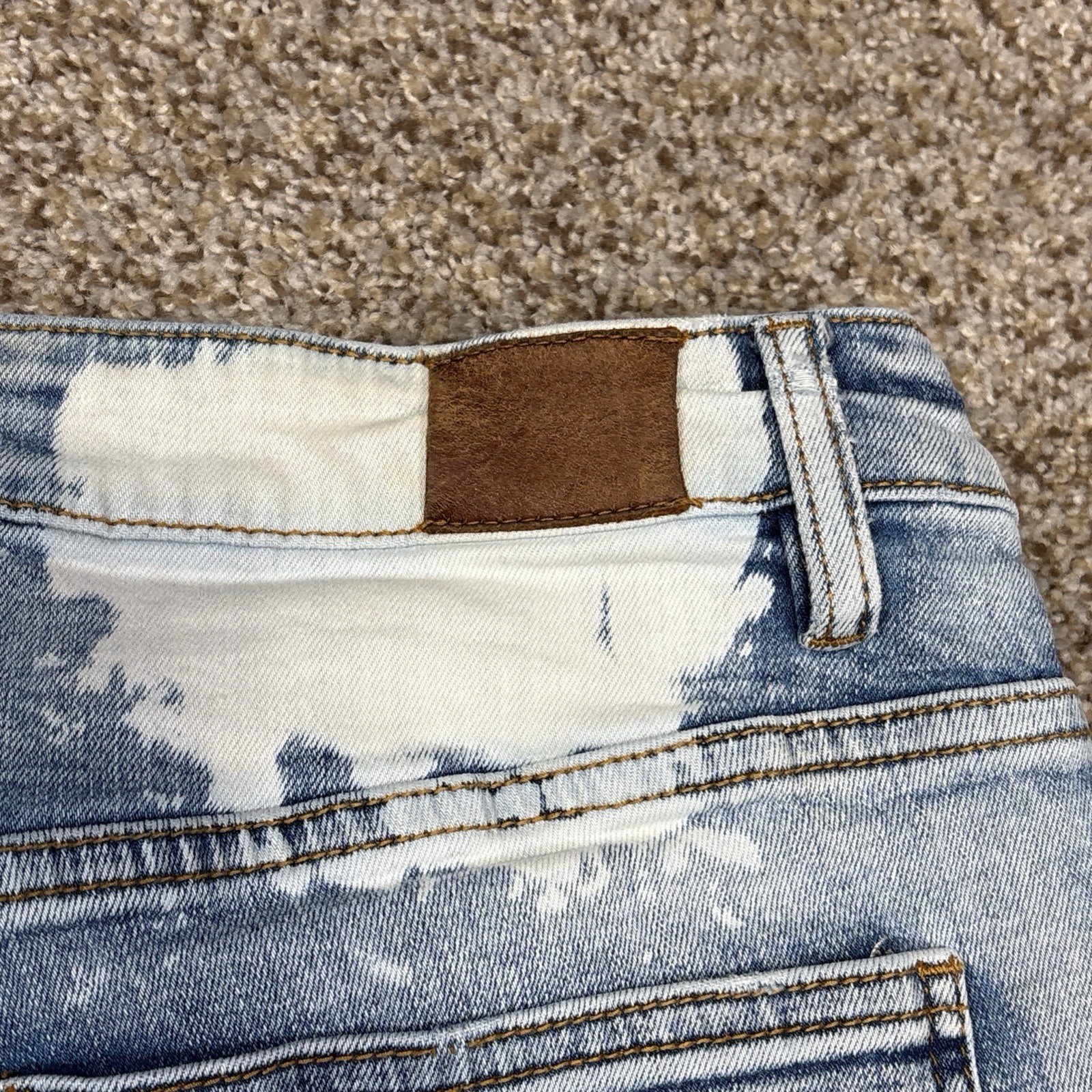 Crysp Distressed Skinny Jeans Men’s 32 X 30.5 Blue Stretch Denim Distressed - View 18