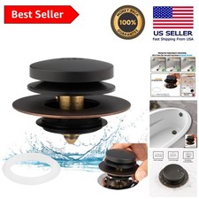High-Quality Brass Bath Drain Stopper in Oil Rubbed Bronze   Effortless Clearing