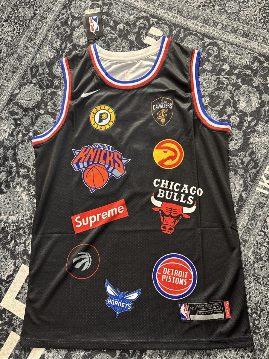 Supreme x Nike NBA Teams Jersey Black Size 50 L-XL - SS18 - Rare
