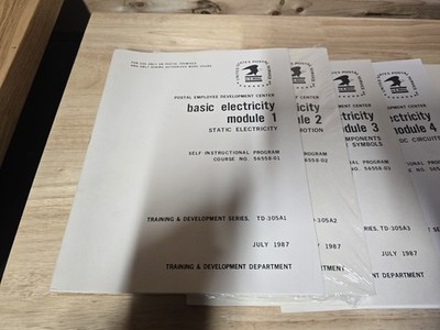 USPS Training and Development Department Manuals Basic Electricty Module #1-13 