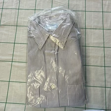 Red Kap Image Plus Uniform Shirt large Striped USA Vintage new old stock 