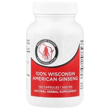 100 Wisconsin American Ginseng , 500 mg, 150 Capsules