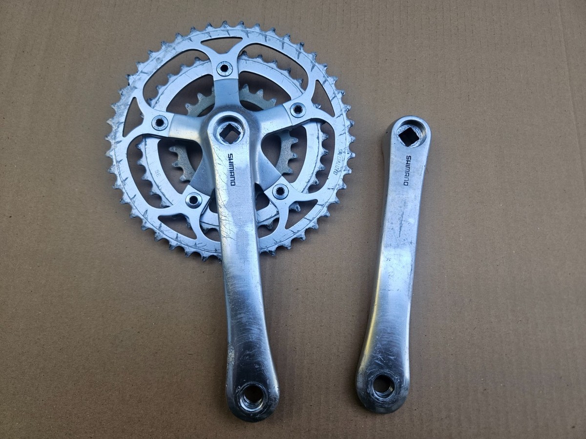 Vintage Shimano Deore XT 180mm Triple Crankset FC-M730 46/36/24