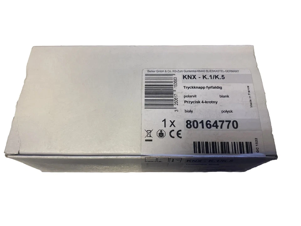 Capteur tactile 4x confort avec champ d'étiquette Knx K.1 blanc polaire... - Photo 3/3