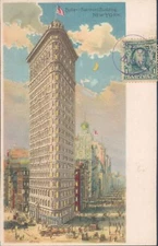 USA Fuller building in New York 3D relief PC -rare !