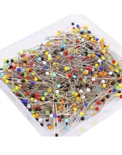  500 Pieces Multicolor Straight Pins Quilting Pearl Head Pins for 500 Pcs