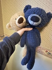 Gund Toothpick Ripple Teddy Bear Blue Soft Stuffed Animal Plush 