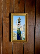 Antique KPM Porcelain Plaque "Woman  Carrying Amphora On Her Head" Signed 