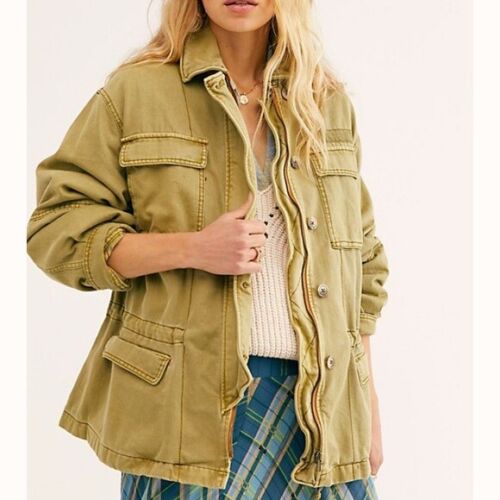 Free People Women's Seize the Day Utility Jacket - XS, S, M Army