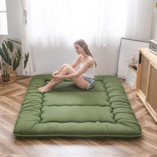 Japanese Floor Mattress Futon Mattress, Thicken Sleeping Pad Foldable Roll up Fl