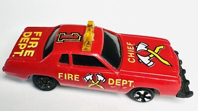 1980 Vintage KidCo Burnin Key Car #1 Fire Dept Chief Red Diecast Rare Find