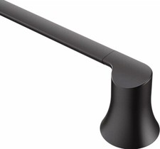Moen YB0218BL Doux 18-Inch Single Towel Bar in Matte Black