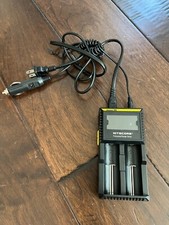 Nitecore Digicharger D2 Universal AA, AAA, C Battery Charger New w/ Cables
