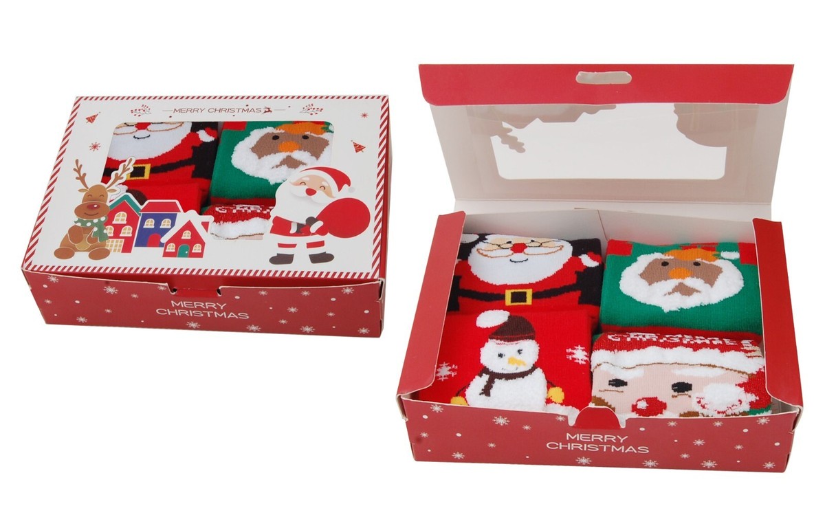 Rainbow Socks Weihnachtssocken In Geschenkbox – 1 Paar Lustige Christmas Socks, Perfekt Als Weihnachtsgeschenk
