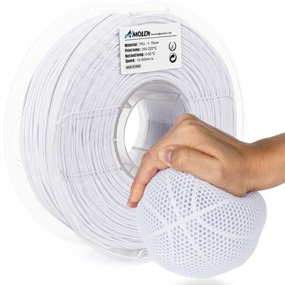 AMOLEN TPU 3D Printer Filament 1.75mm, Flexible Soft TPU 3D Printing Filament...