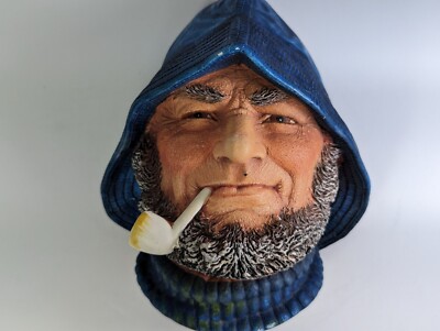 Vintage F. Wright Legend Products England Chalkware Bust Old Salt