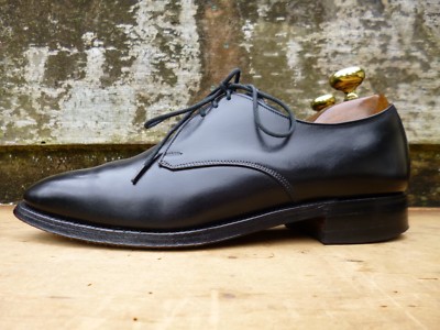 JOSEPH CHEANEY DERBY SCHUHE VINTAGE SCHWARZ LEDER UK7,5 HERREN RYE TOP ZUSTAND