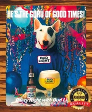 Spuds Mackenzie - Original Party Animal - Bud Light Metal Beer Sign 11 x 14