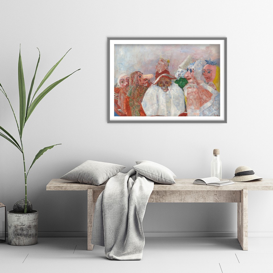 James Ensor Masks Confronting Death (1888) Photo Poster Painting Art