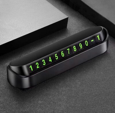 Car Dashboard Accessories Temporary Parking Phone Number Display