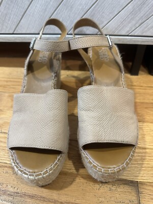 Franco Sarto Takara Leather Snake Textured Espadrille Platform Wedge  Sandals 11 - Main Image