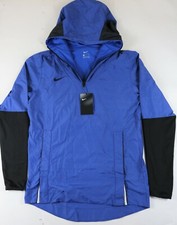 Nike Shield Lightweight Blue Jacket Mens Size Small CI4477-480 1/2 Hooded Jacket