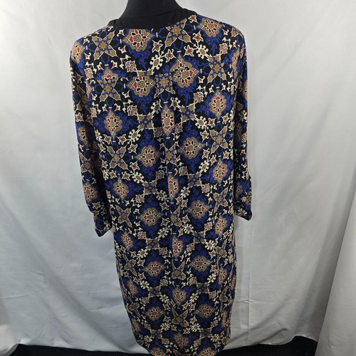 LUSH Pullover A-Linien Kleid V-Ausschnitt 3/4 Arm gefüttert Gr. L (OO-4) - Bild 5 von 11