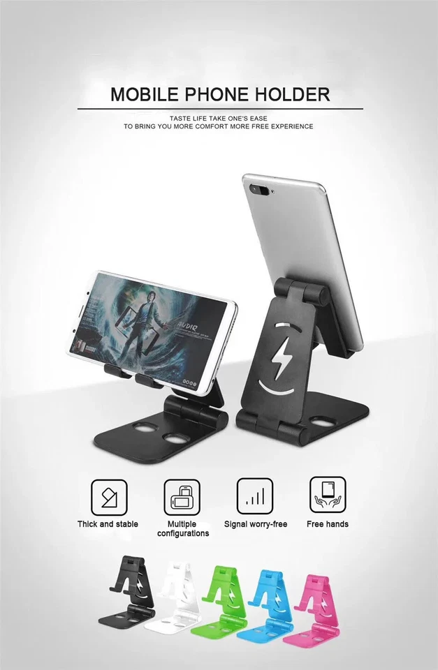 Soporte de escritorio ajustable para teléfono tableta soporte de escritorio soporte de montaje para iPhone iPad Foto 4 de 4