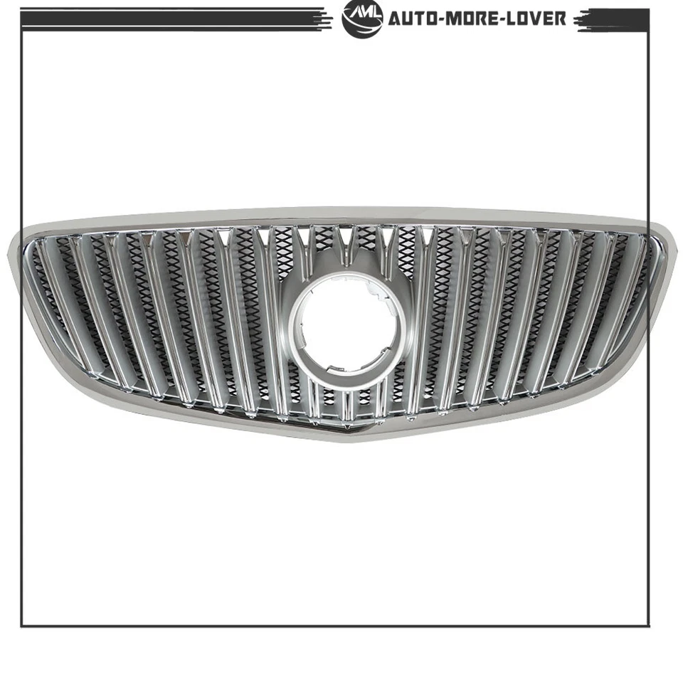 适用于 2010 2011 2012 年 2012 年别克曲棍球前上保险杠格栅烤架铬合金 — 第 2/4 张图片
