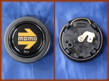 PULSANTE CLACSON VOLANTE SPORTIVO MOMO NERO