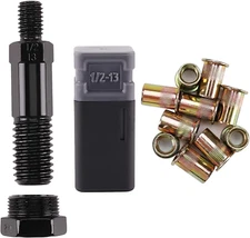 Rivet Nut Tool Mandrel 1/2-13 and 10 PCS Rivet Nuts, Rivet Tool Set Spare Part,