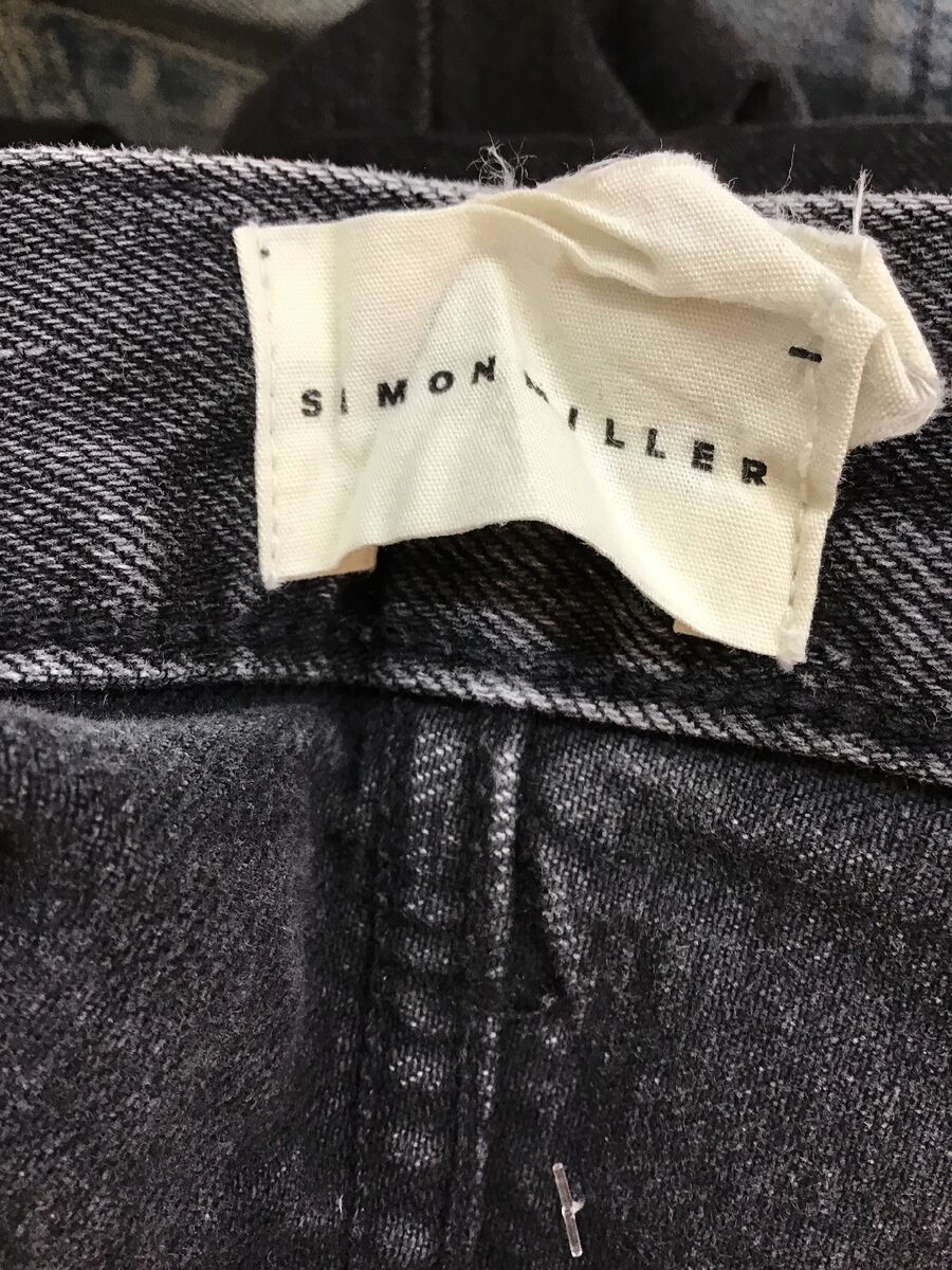Simon Miller Jean Black Bora Cropped Wide Leg Mid Rise Size Simon Miller Jean Black Bora Cropped Wide Leg Mid Rise Size
