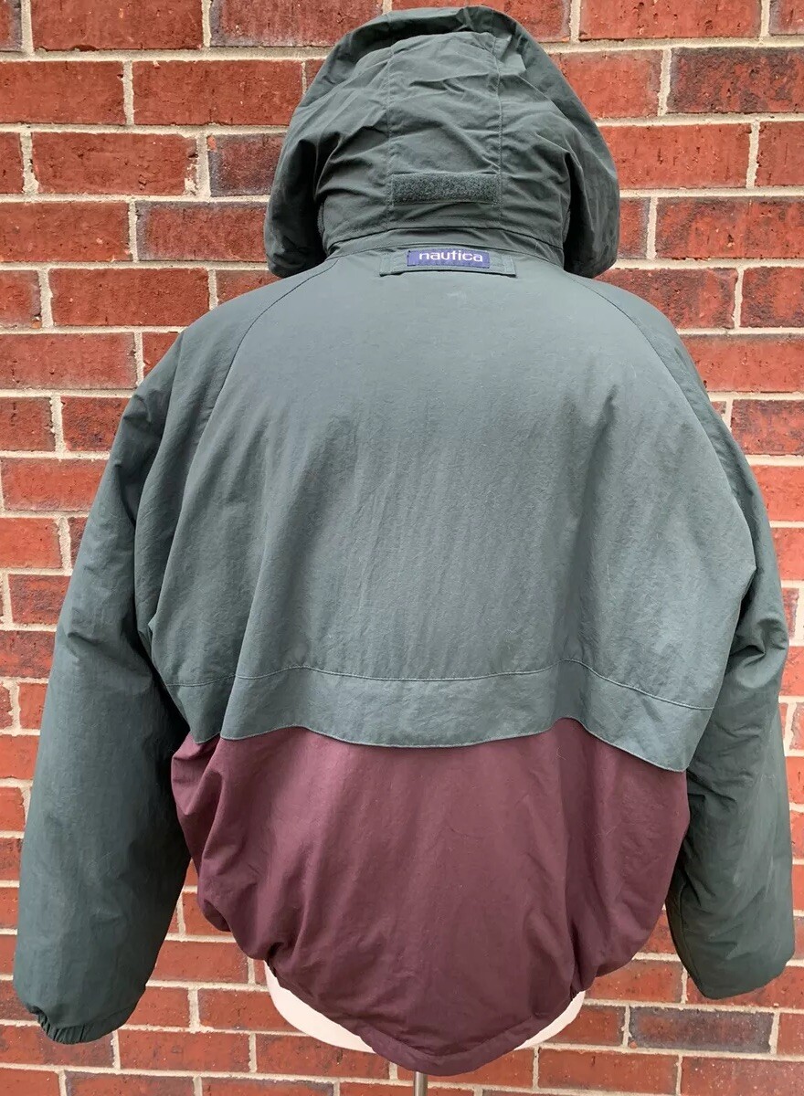 VTG 90's NAUTICA Duck Down Filled Full Zip Reversible Sailing