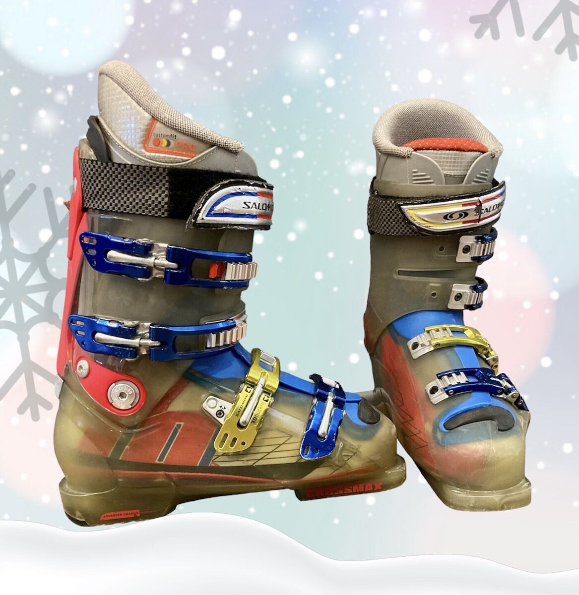 SALOMON CrossMax Alpine Ski Boots SSZ 26.5 Mens US 8.5 SALOMON CrossMax Alpine Ski Boots SSZ 26.5 Mens US 8.5