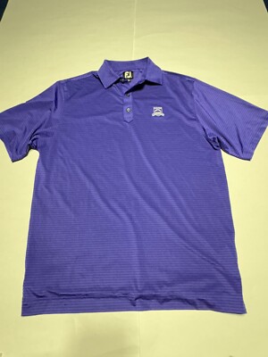 Footjoy Golf Shirt Size M Purple 92% Polyester 8% Spandex Raintree Country Club