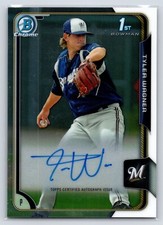 2015 Bowman #BCAP-TW Tyler Wagner Chrome Prospect Autographs Bowman 1st