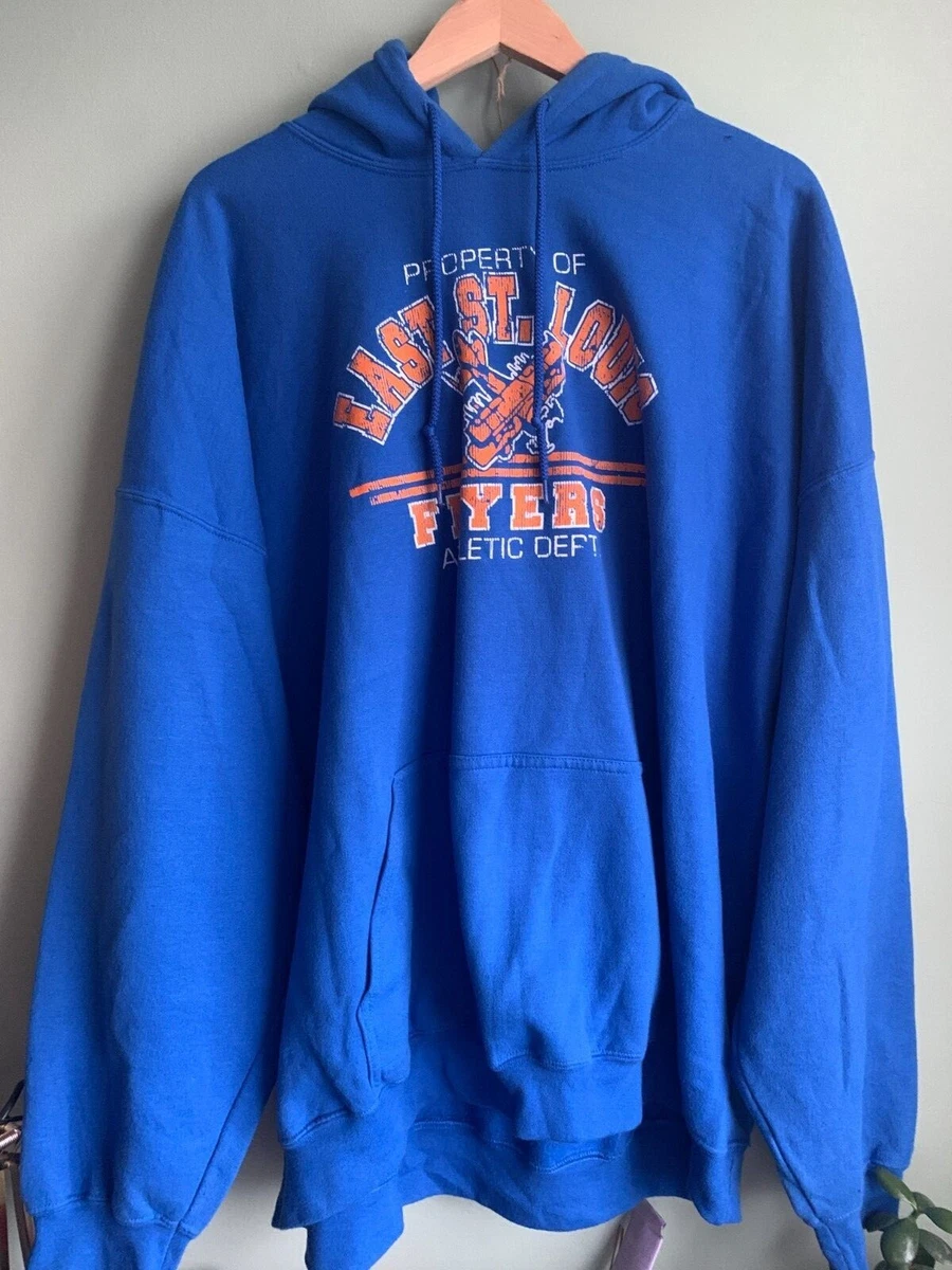 Vintage u0026#034;East St. Louis Flyersu0026#034; Dark Blue Graphic Hoodie 3XL |  eBay