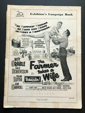 The Farmer takes a Wife Movie Pressbook (1953) - 20 Pages -11" x 15"  VG