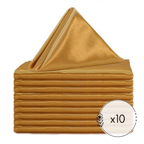 YCC Linens - 20 Inches Square Shiny Satin Napkins,Cloth Dinner Table Silk Napkin - Picture 22 of 106