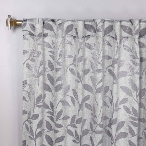 Leaves Washable Room Darkening 52" Back Tabs Blackout Curtains, Set of 2 - Picture 77 of 156