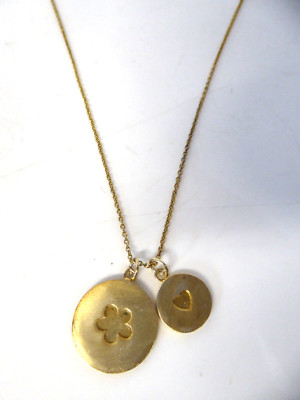 Vintage Sweet Heart and Flower Gold Tone Baroni Necklace
