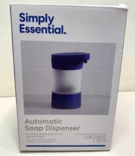 Simply Essential Automatic Hands Free Soap or Sanitizer Dispenser 8oz. in Navy