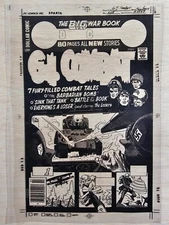 GI Combat 1978 #208 Large Acetate Production Art Joe Kubert Tank Cover DC Comics