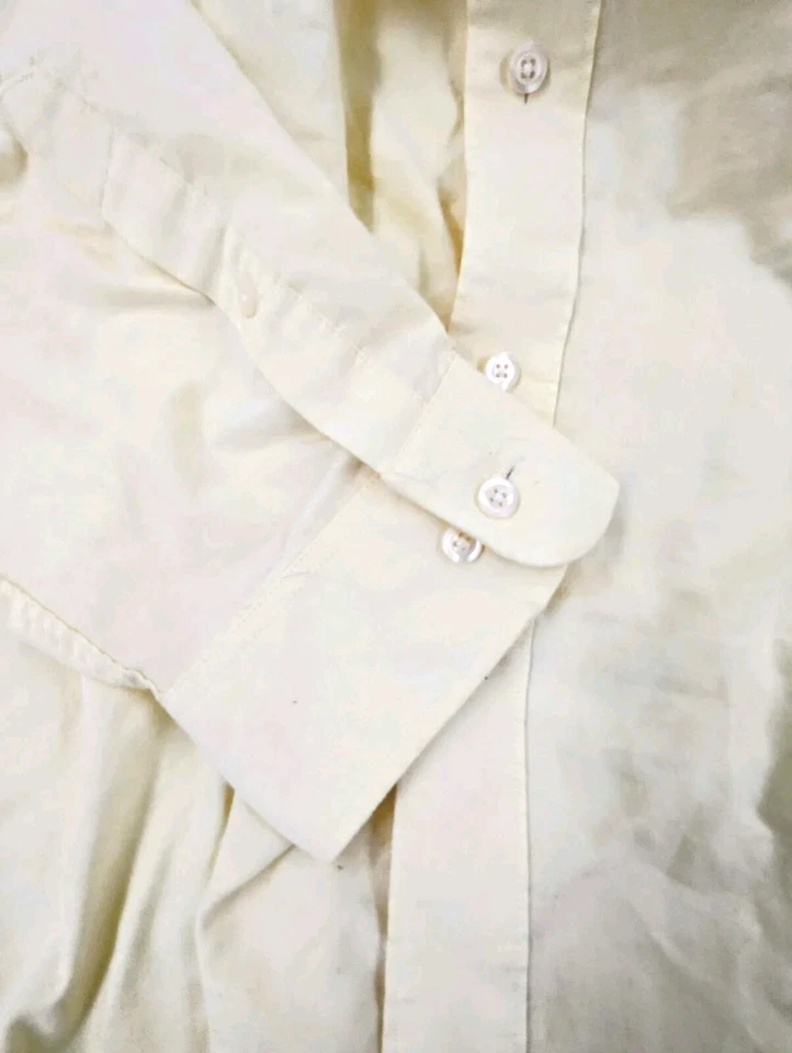 Camisa para hombre David Taylor amarilla con botones talla 20/34/35 Foto 4 de 4