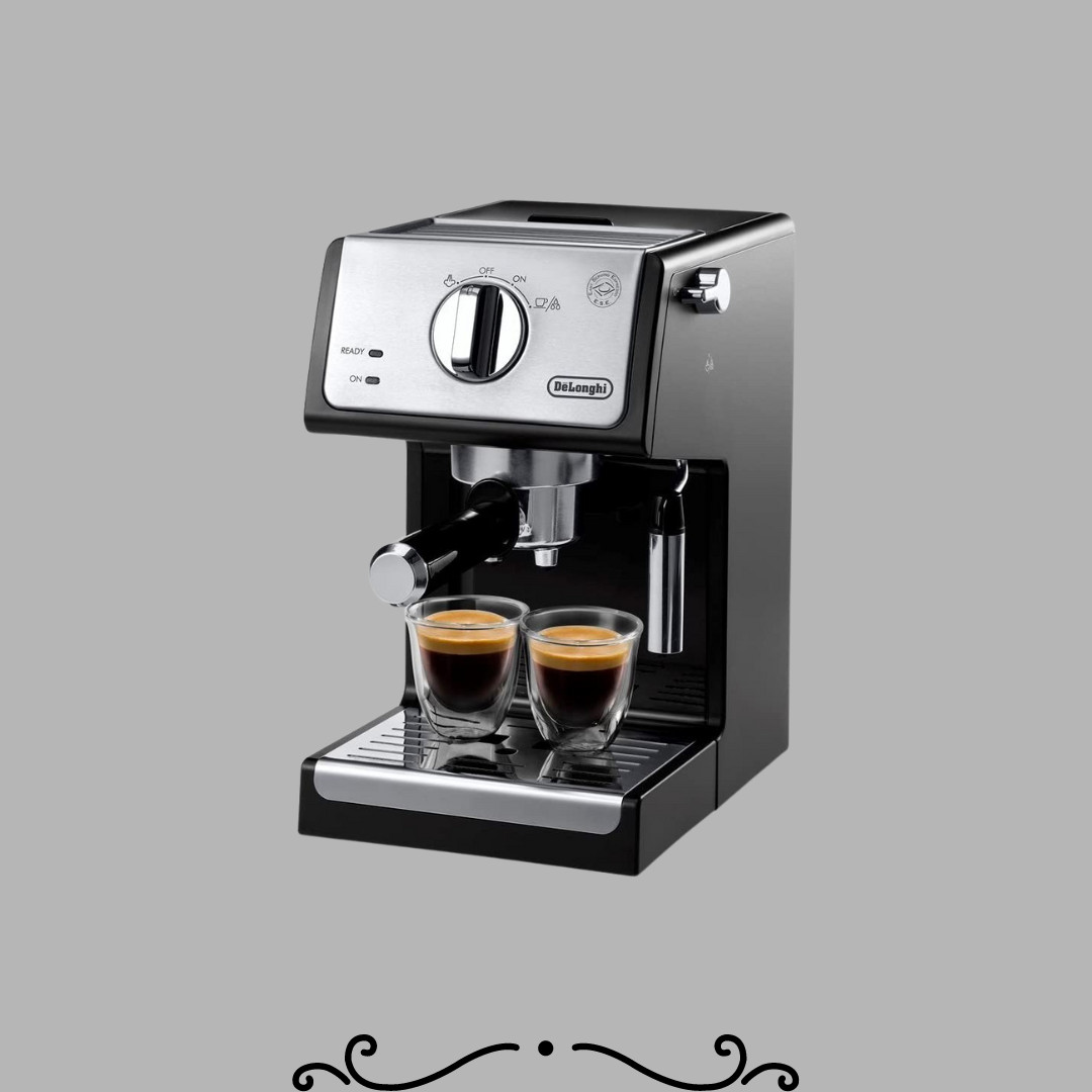 DeLonghi ECP3220 Manual Espresso Machine Cappuccino Maker, Black
