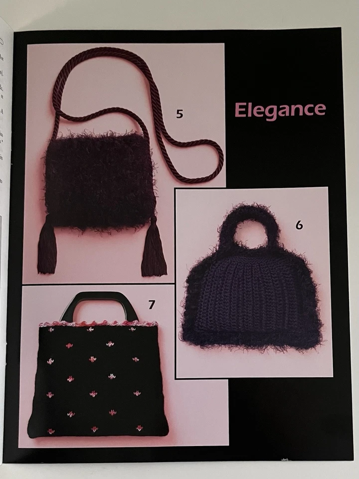 Patons Book 500201 Designer Series - BAGS Knitting & Crochet Patterns (2003) - Image 4 of 4