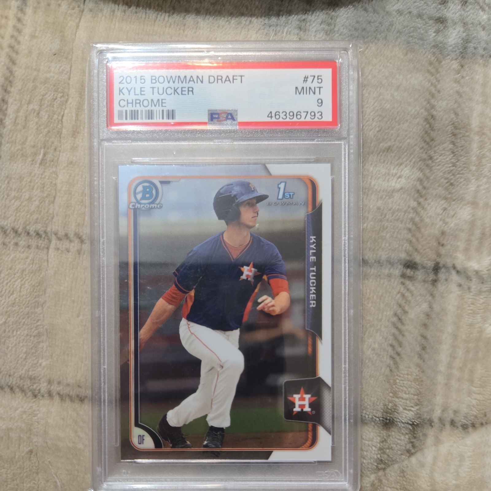 Kyle Tucker 2015 1st Bowman Draft  Chrome #75 (RC) PSA 9 MINT